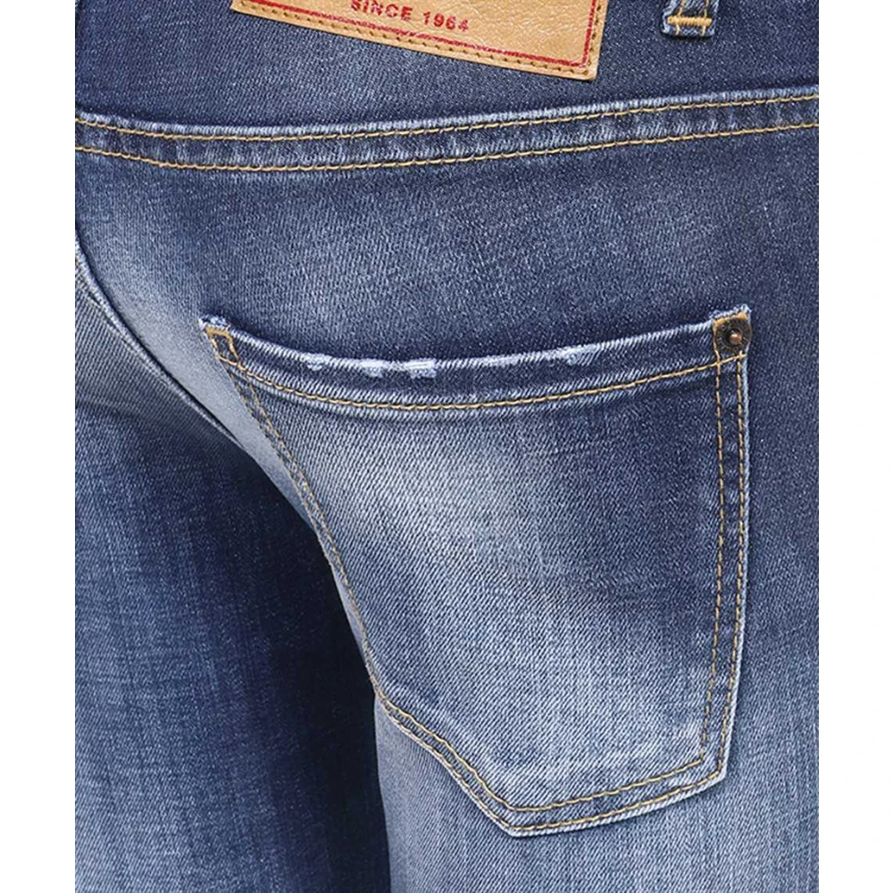 Dsquared2 Stijlvolle Cropped Jeans met Contraststiksels Blue Dames