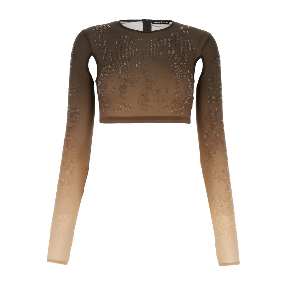 Andrea Adamo Stijlvol T-shirt voor mannen Brown Dames