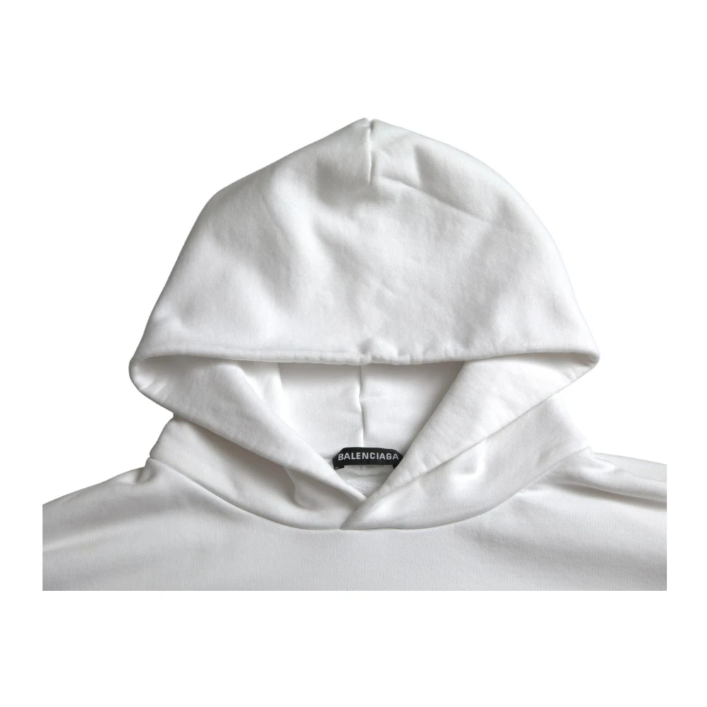 Balenciaga Witte Torch Hoodie Sweater White Heren