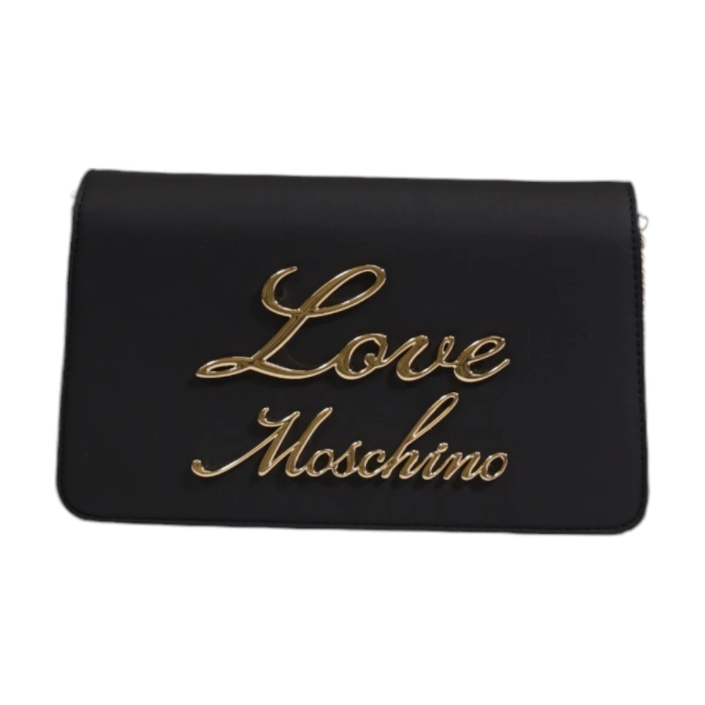 Love Moschino Zwarte schoudertas met rits Black Dames
