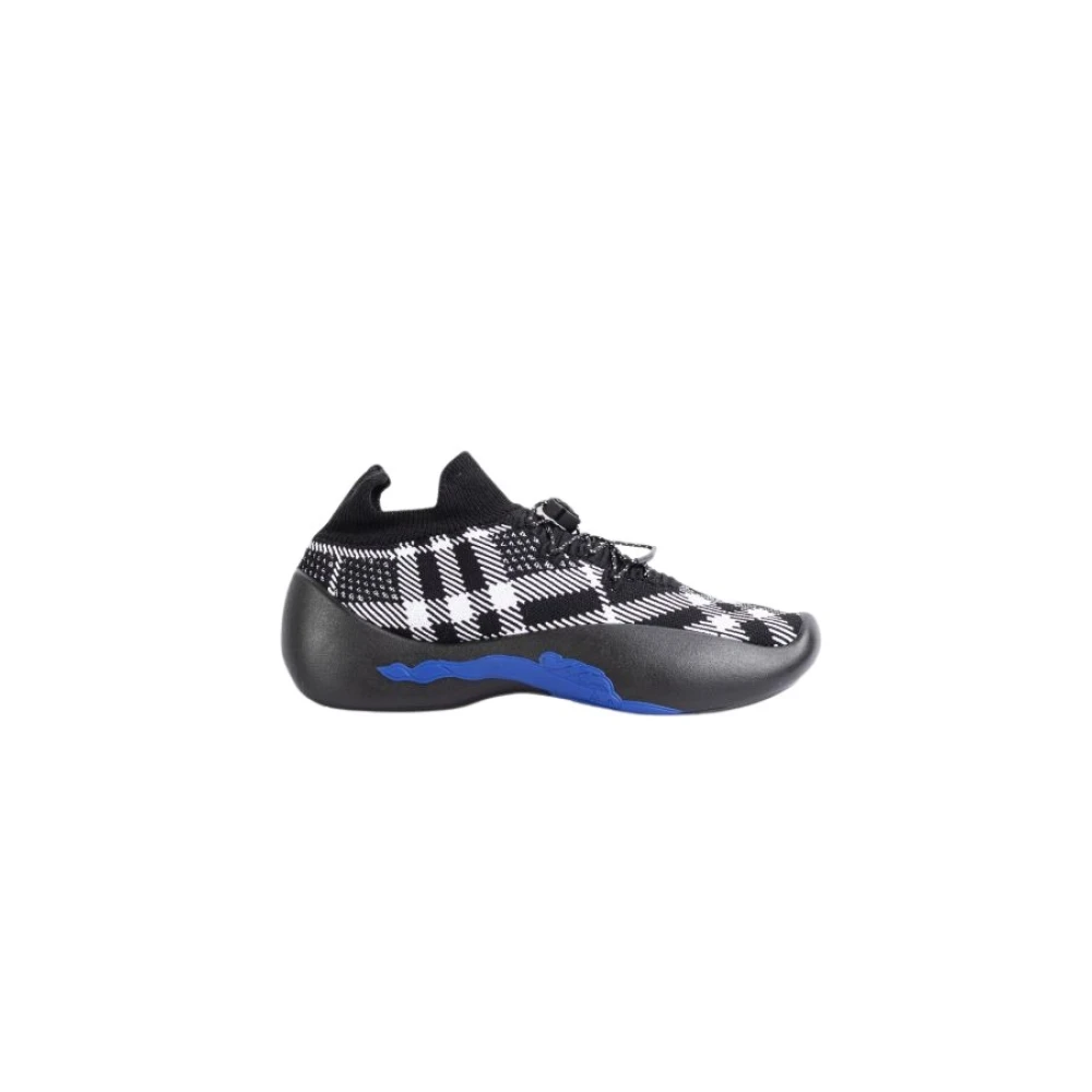 Burberry Check Mesh Neptune Sneakers Eclipse Färg Black, Herr