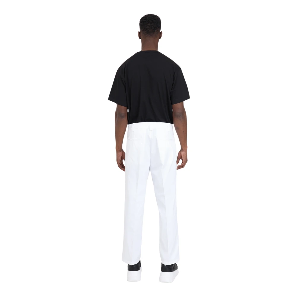 Versace Jeans Couture Straight Trousers White Heren