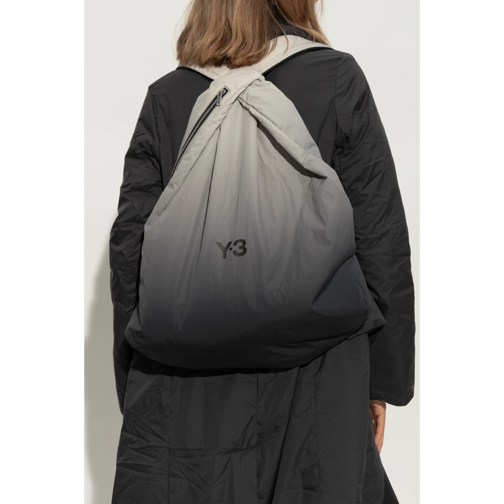 Y-3 Rugzak met logo Gray Unisex