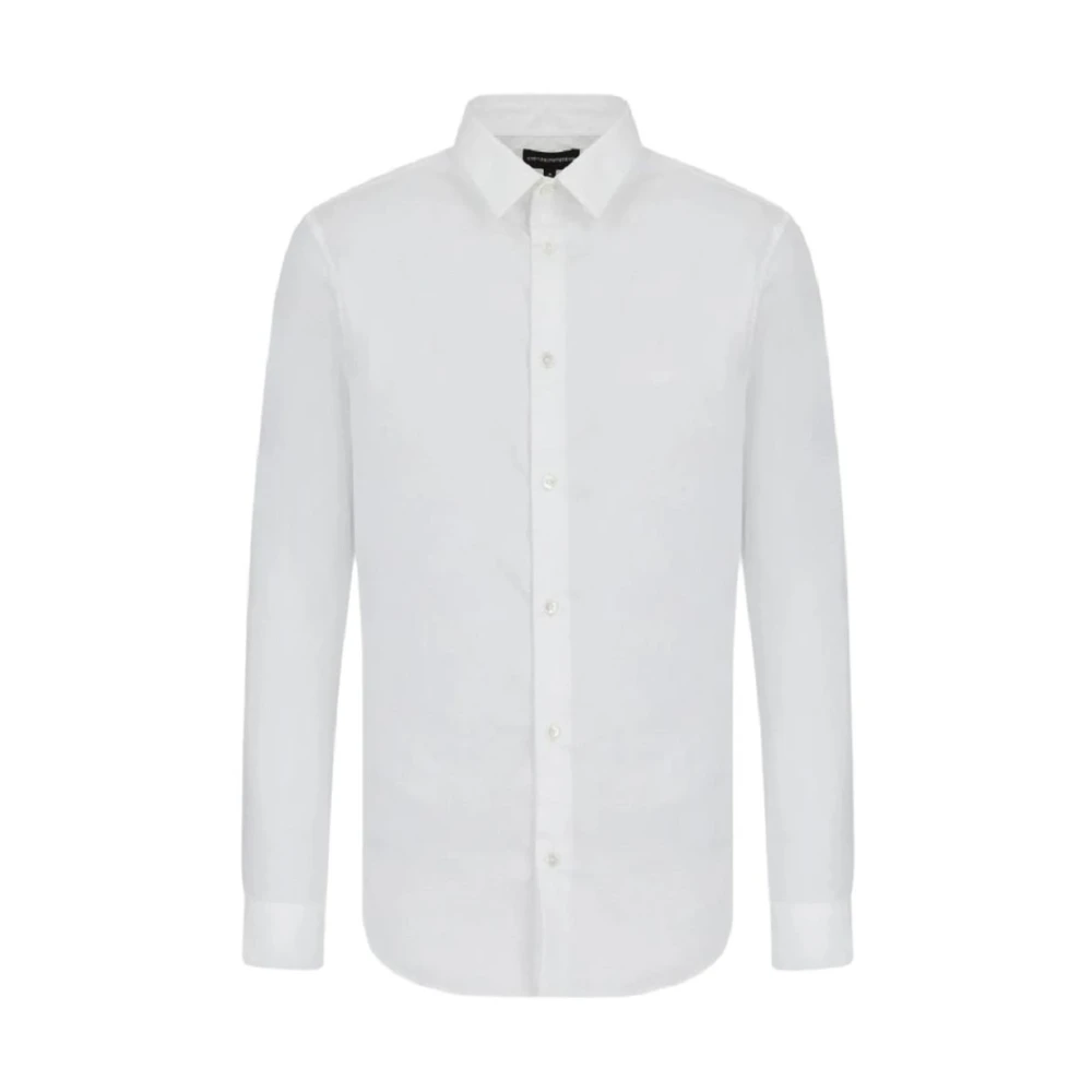 Emporio Armani Långärmad skjorta White, Herr