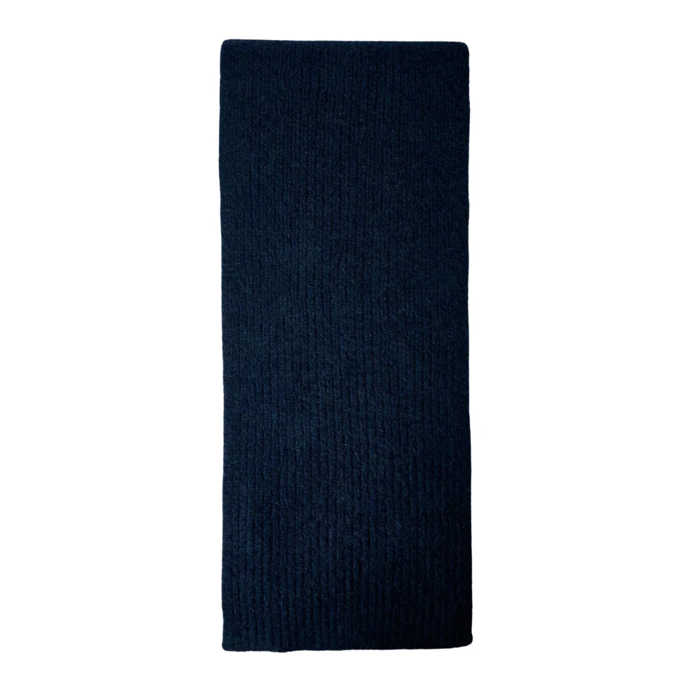 Dries Van Noten Men's Blue Technical Knit Rectangle Scarf