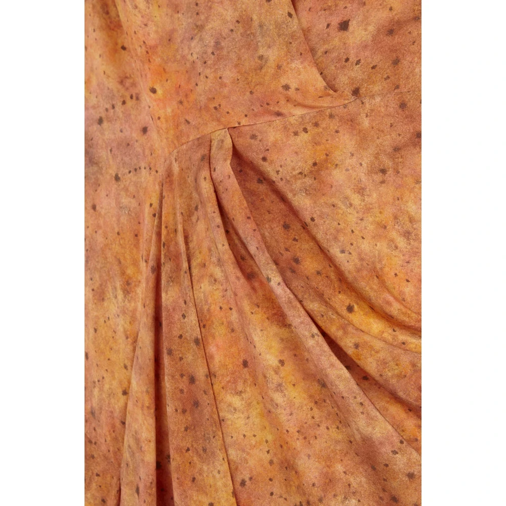 Cortana Mayu zijden jurk sora print Orange Dames