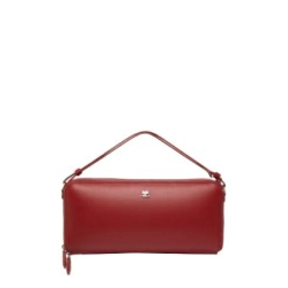 Courrèges Cloud Leren Baguette Tas in Groseille Fonce Red Dames