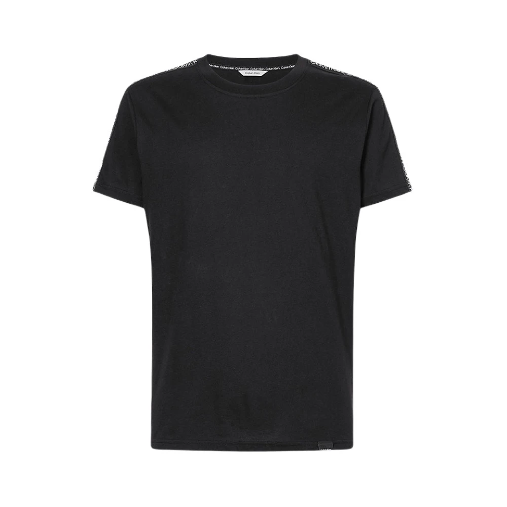 Calvin Klein Organisch Katoenen Logo Tape T-Shirt Black Heren