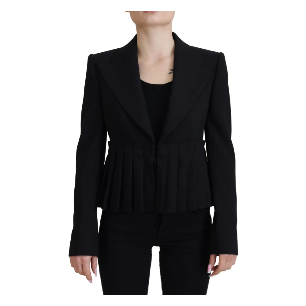Dolce & Gabbana Svart Ull Blazer Jacka