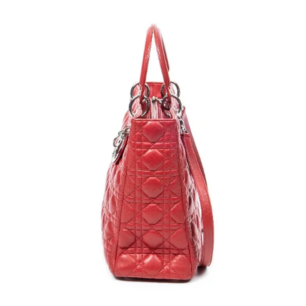 Dior Vintage Pre-owned Leather dior-bags Red Dames