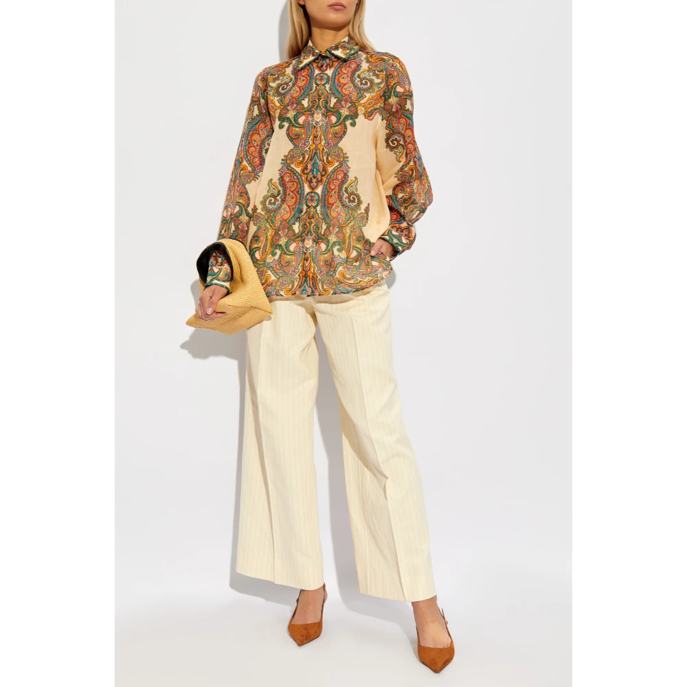 Zimmermann Bedrukt overhemd Beige Dames
