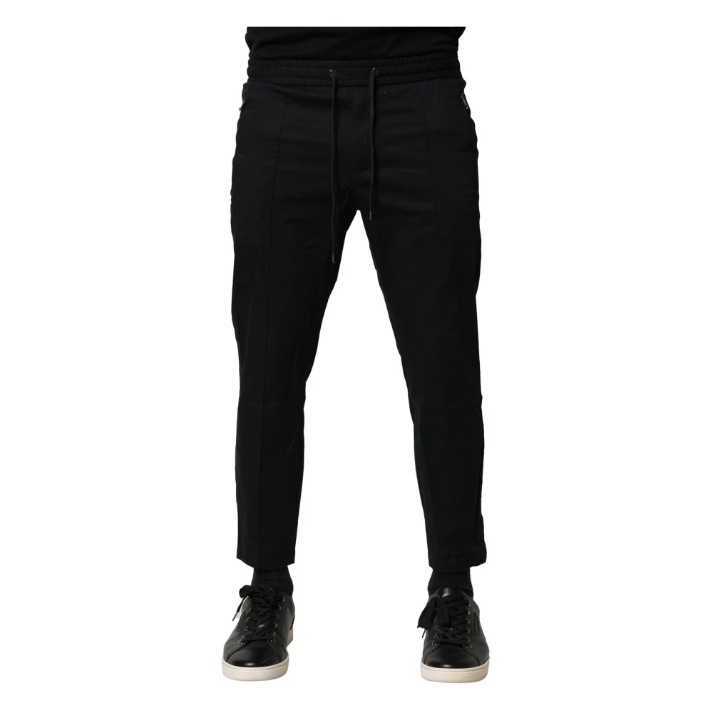 Dolce & Gabbana Men's Black Cotton Jogger Pants