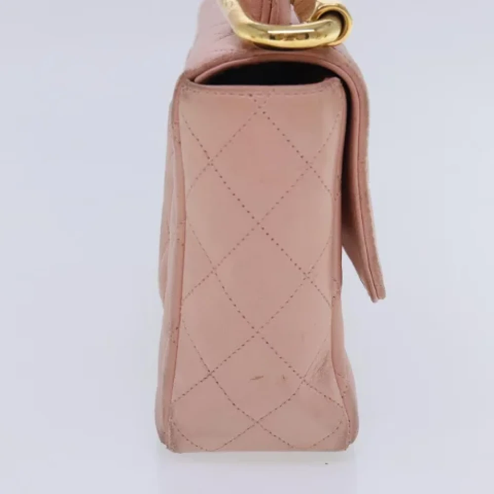 Chanel Vintage Pre-owned Leather handbags Pink Dames