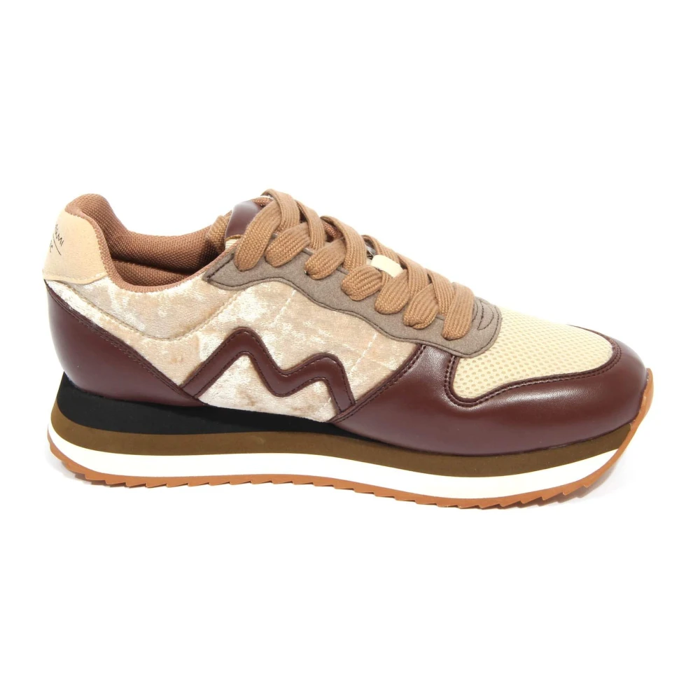 Maliparmi Women's Brown Vegan Shoes In /Beige Re-Volution Style - Sneakers - 3 Uk - Shoes