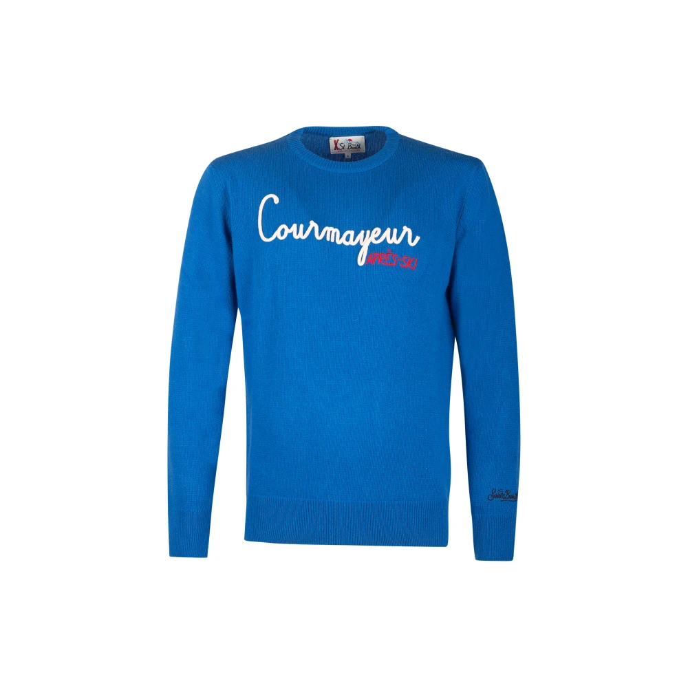 MC2 Saint Barth Blauwe Crewneck Sweater met Elegant Design Blue Heren
