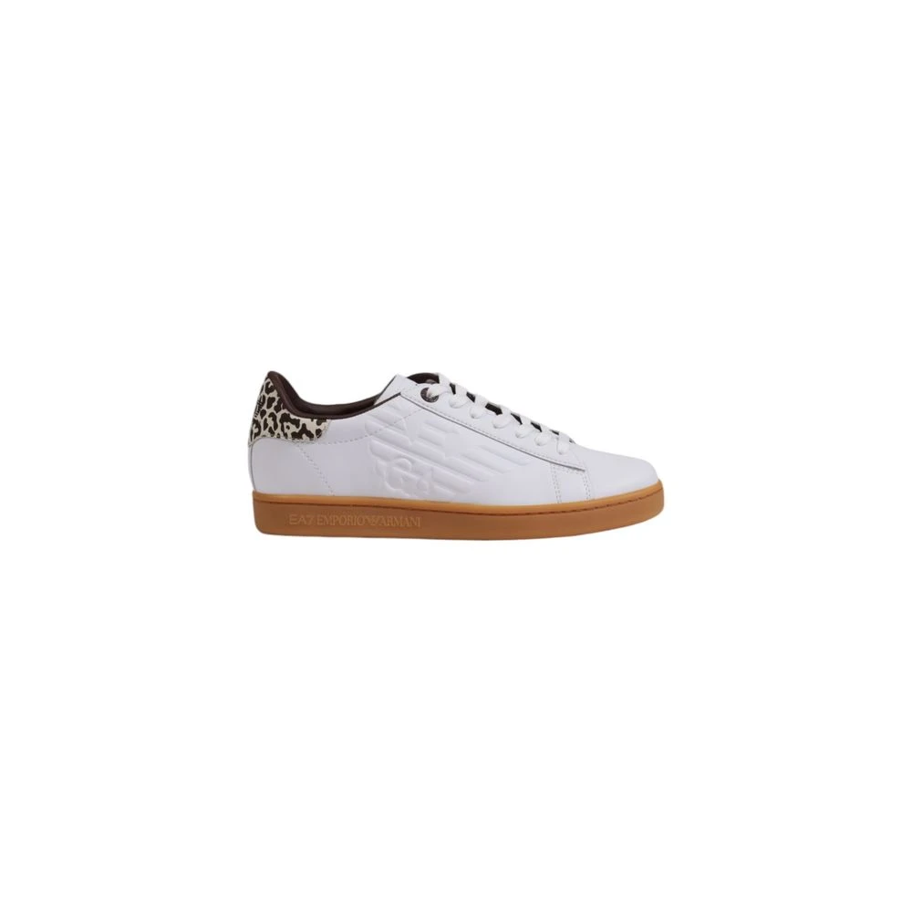 Emporio Armani EA7 Beige Läder Sneaker Höst/Vinter Kollektion Beige, Dam