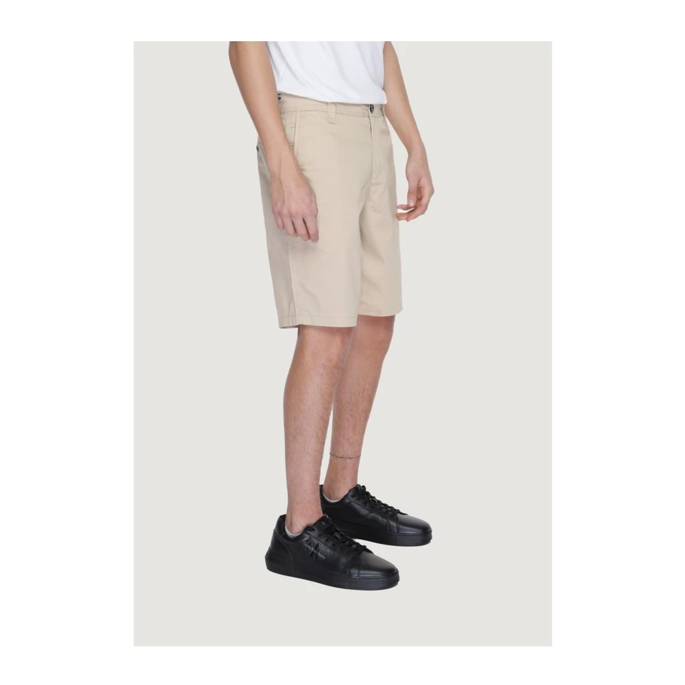 Armani Exchange Bermuda`s van katoenmix Beige Heren