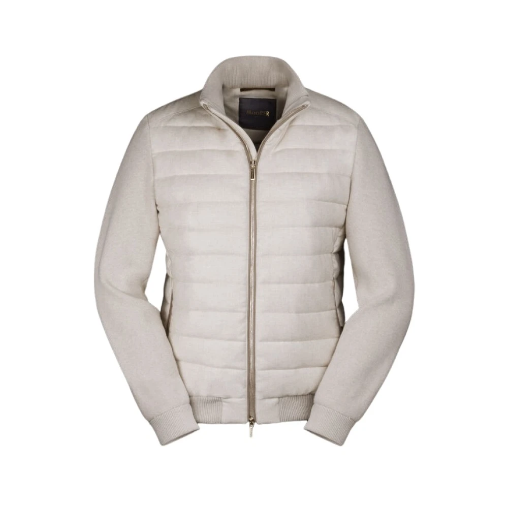 Moorer Lyxig Cashmere Bomberjacka Beige, Herr