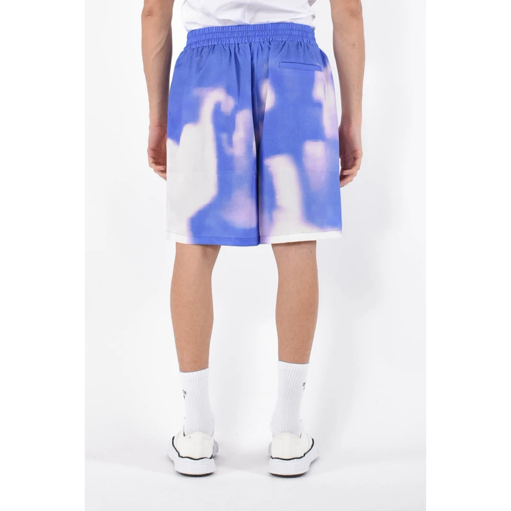 Purple Brand Gedrukte Lyocell Twill Bermuda Shorts Multicolor Heren