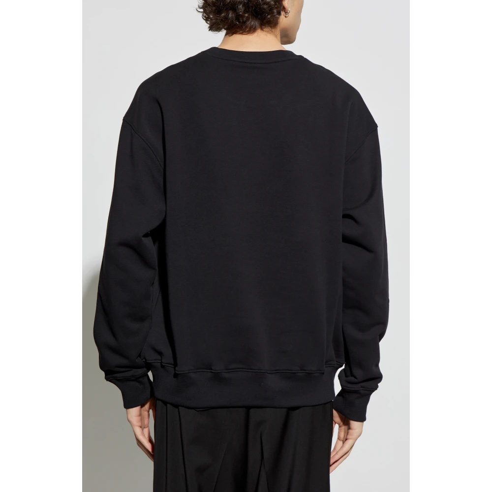 Moschino Sweatshirt met geborduurd logo Black Heren