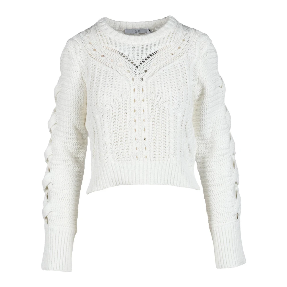 IRO Katoenmix Gebreide Trui White Dames