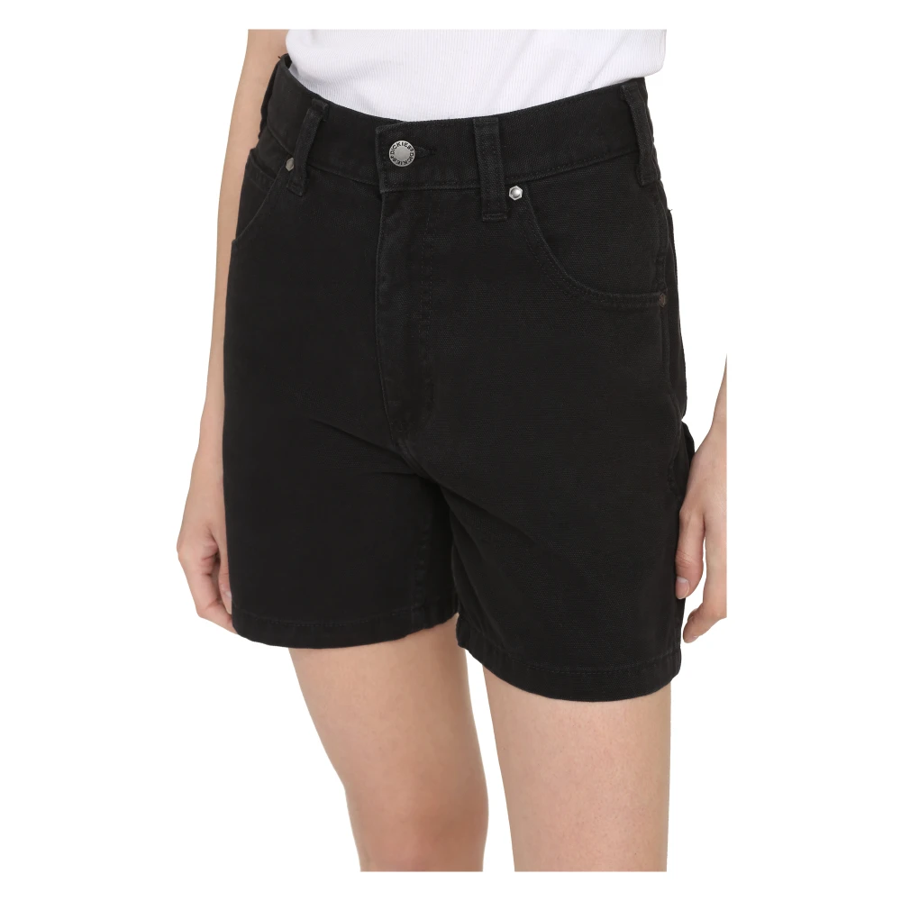 Dickies Cargo Katoenen Shorts Multi-Zakken Nieten Black Dames