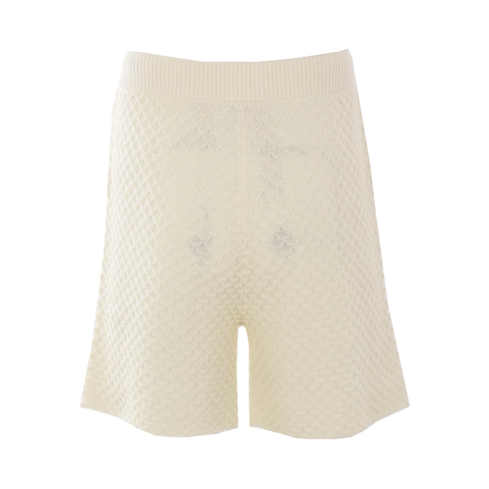 Casablanca Witte textuur katoenen shorts White Heren