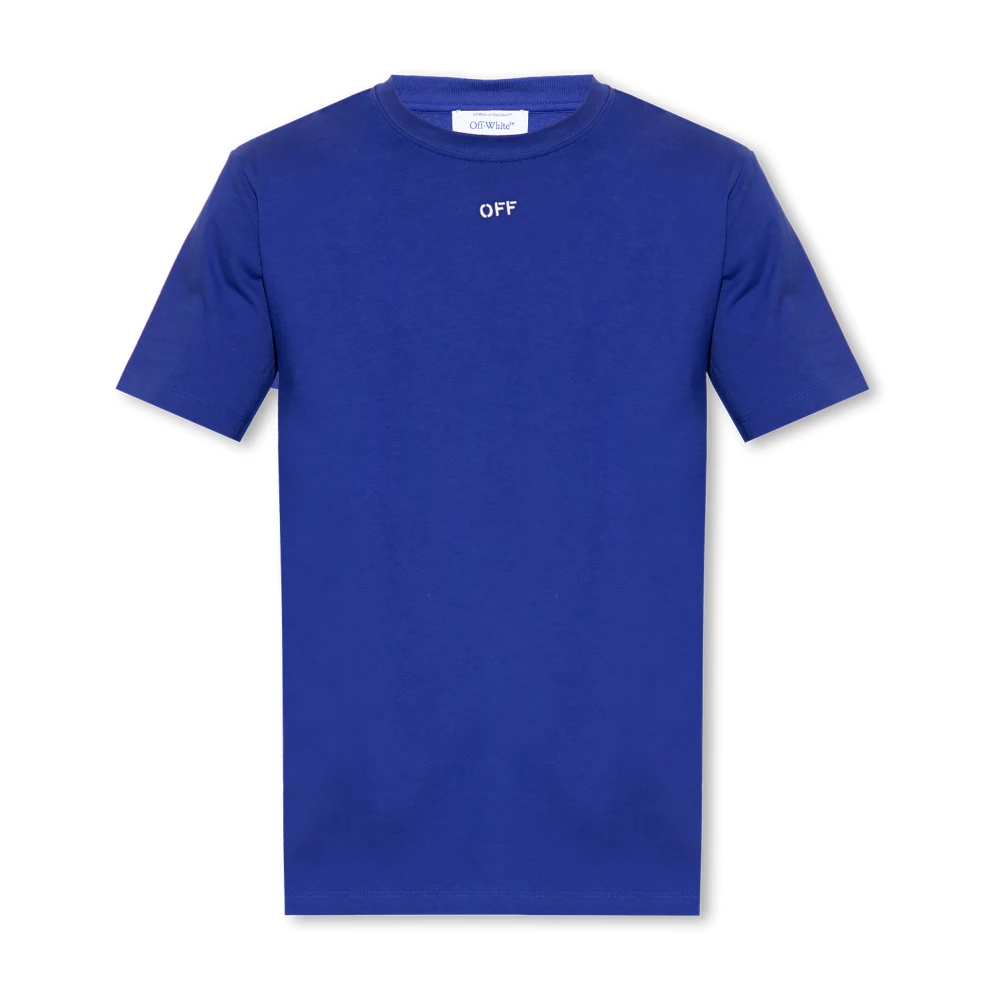 Off White T-shirt med logotyp Blue, Herr