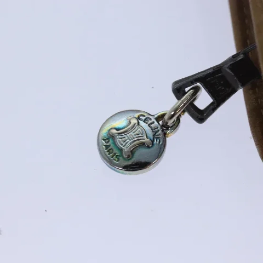 Celine Vintage Pre-owned Leather clutches Beige Dames