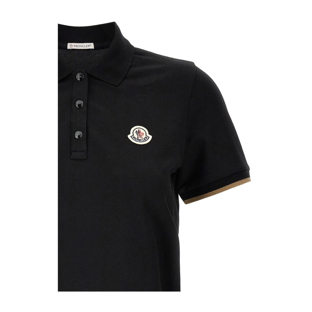 Moncler Zwarte Polo T-shirts en Polos Black Dames