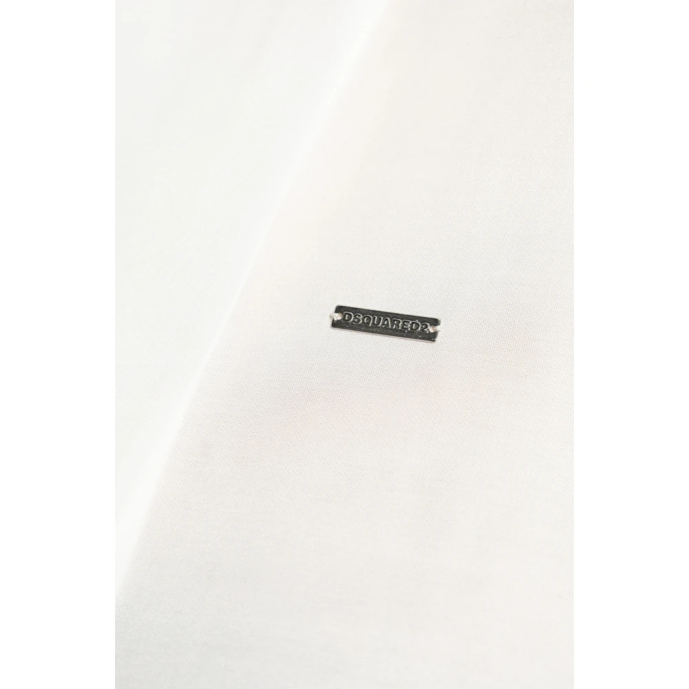 Dsquared2 Shirt met decoratieve strik bij de halslijn White Dames