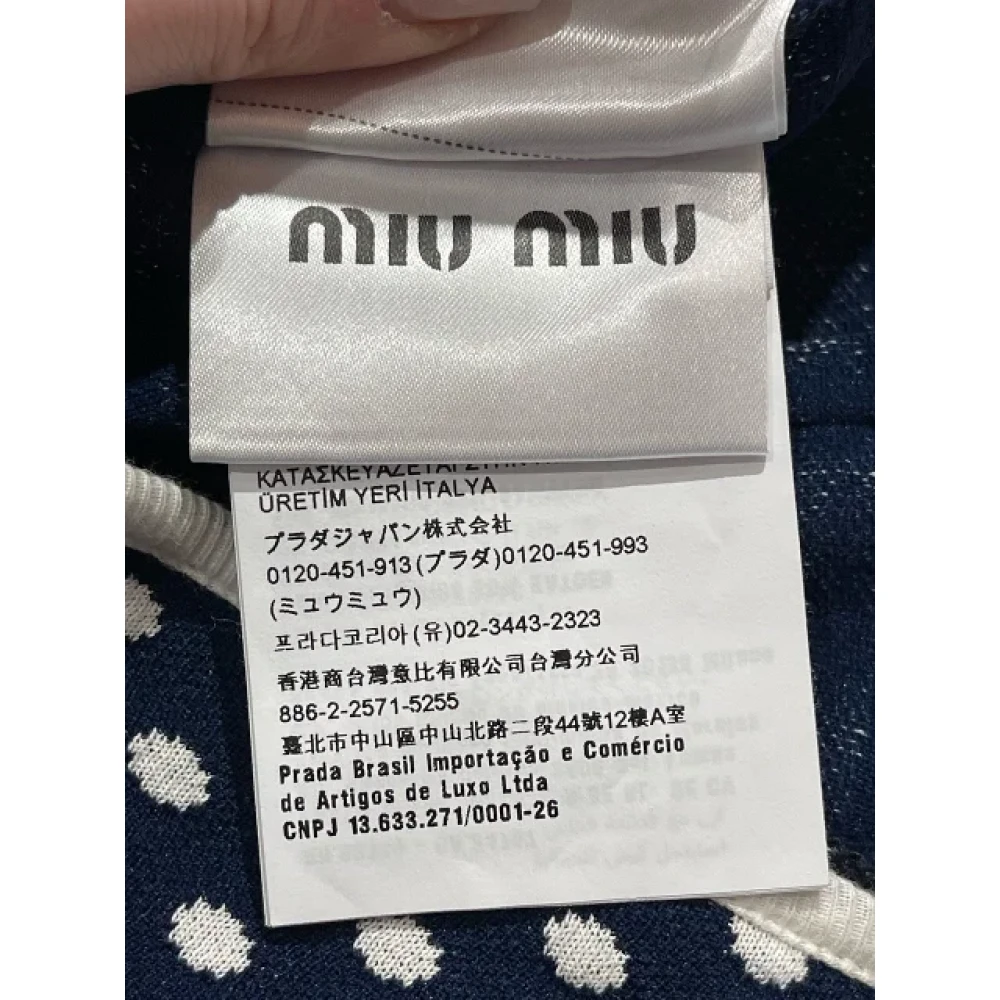 Miu Pre-owned Fabric bottoms Blue Dames