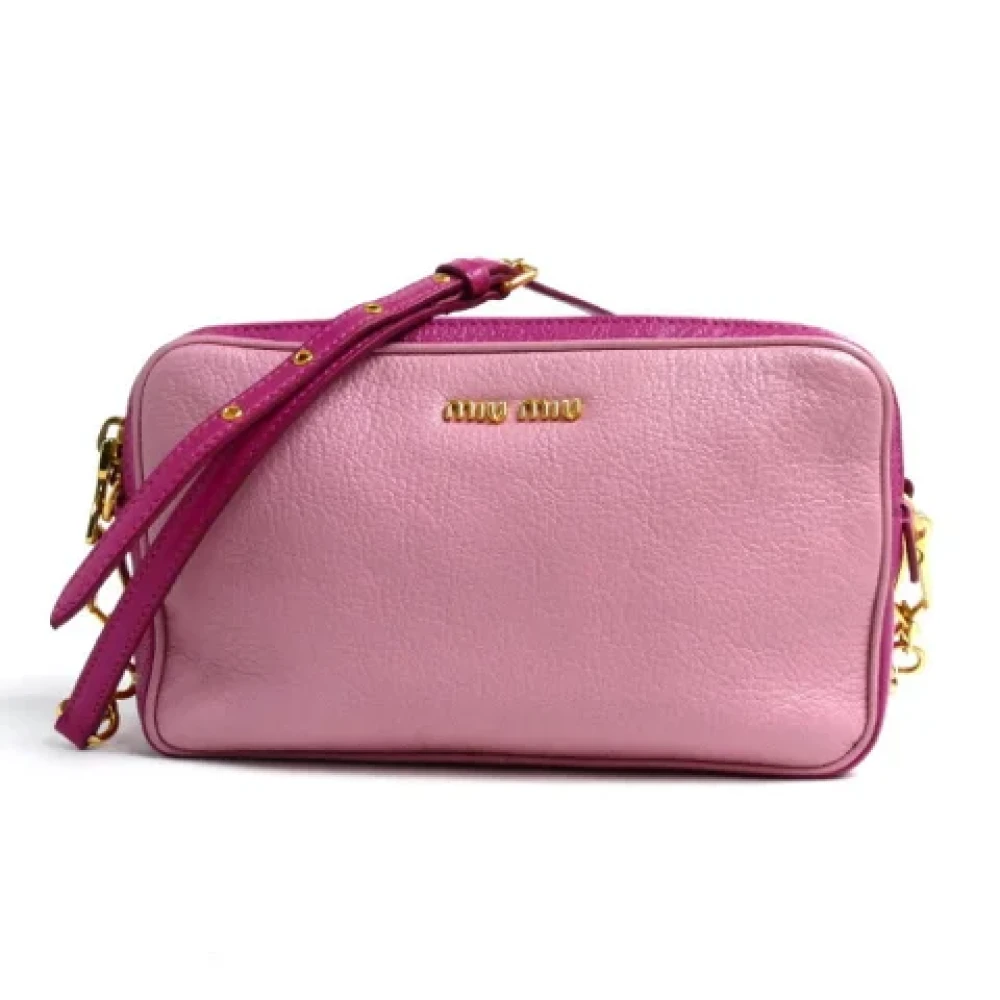 Miu Pre-owned Leather shoulder-bags Pink Dames