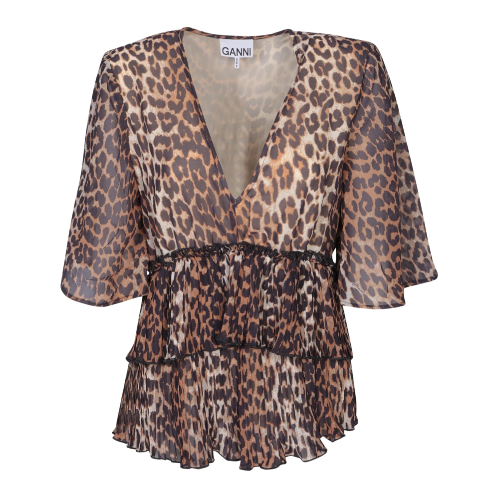 Ganni Multikleurig Stijlvol Topwear Multicolor Dames