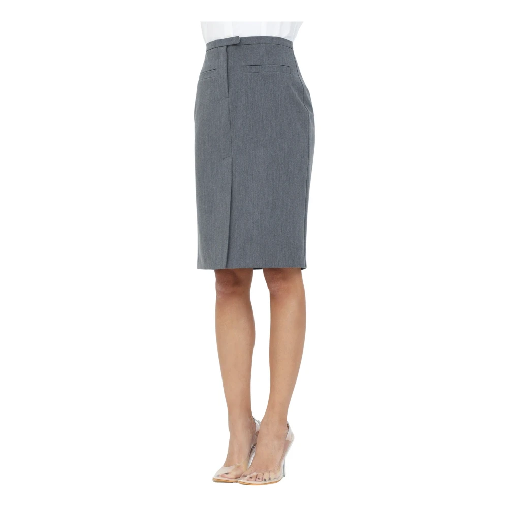 PATRIZIA PEPE Grijze Knielengte Rok Damesmode Gray Dames