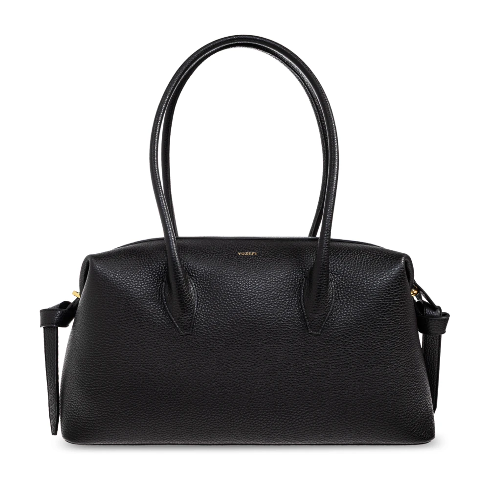 YUZEFI - Borsa duffle nera in pelle di vitello - Donna - Taglia UNI - Immagine 3
