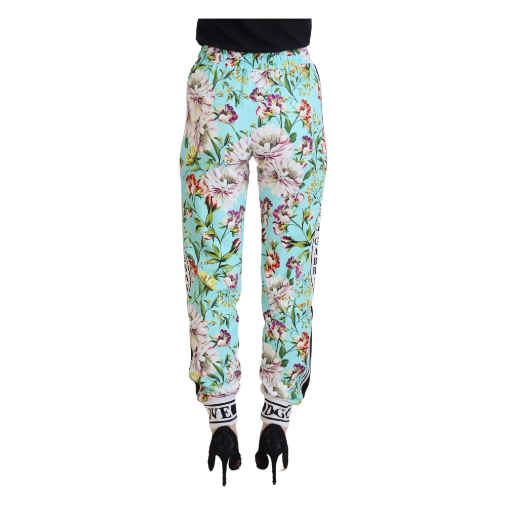 Dolce & Gabbana Elegante Multicolor Viscose Broek Multicolor Dames