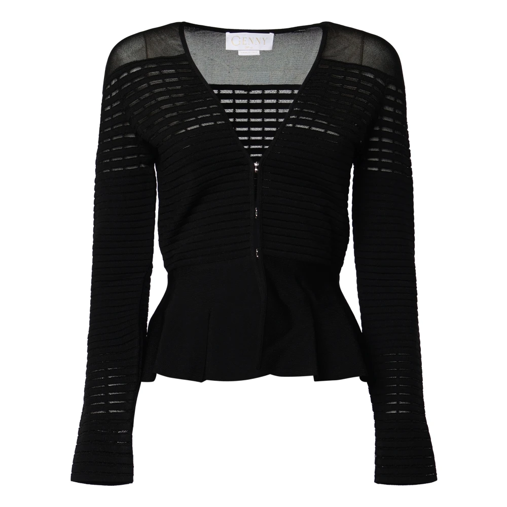 Genny Zwarte Sweater Collectie Maglieria Black Dames