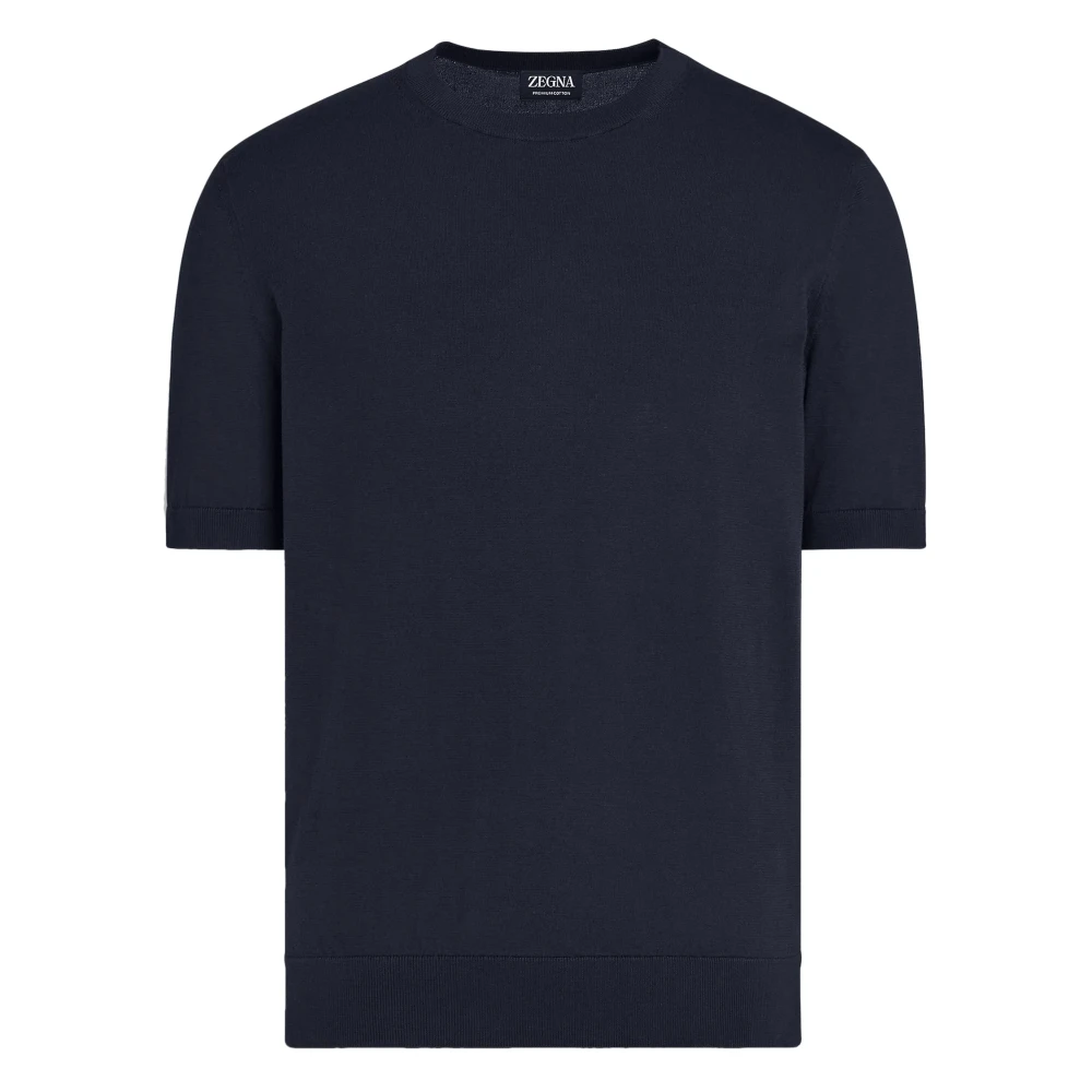 Zegna - Tops > T-Shirts - Blue - Zegna - Modalova
