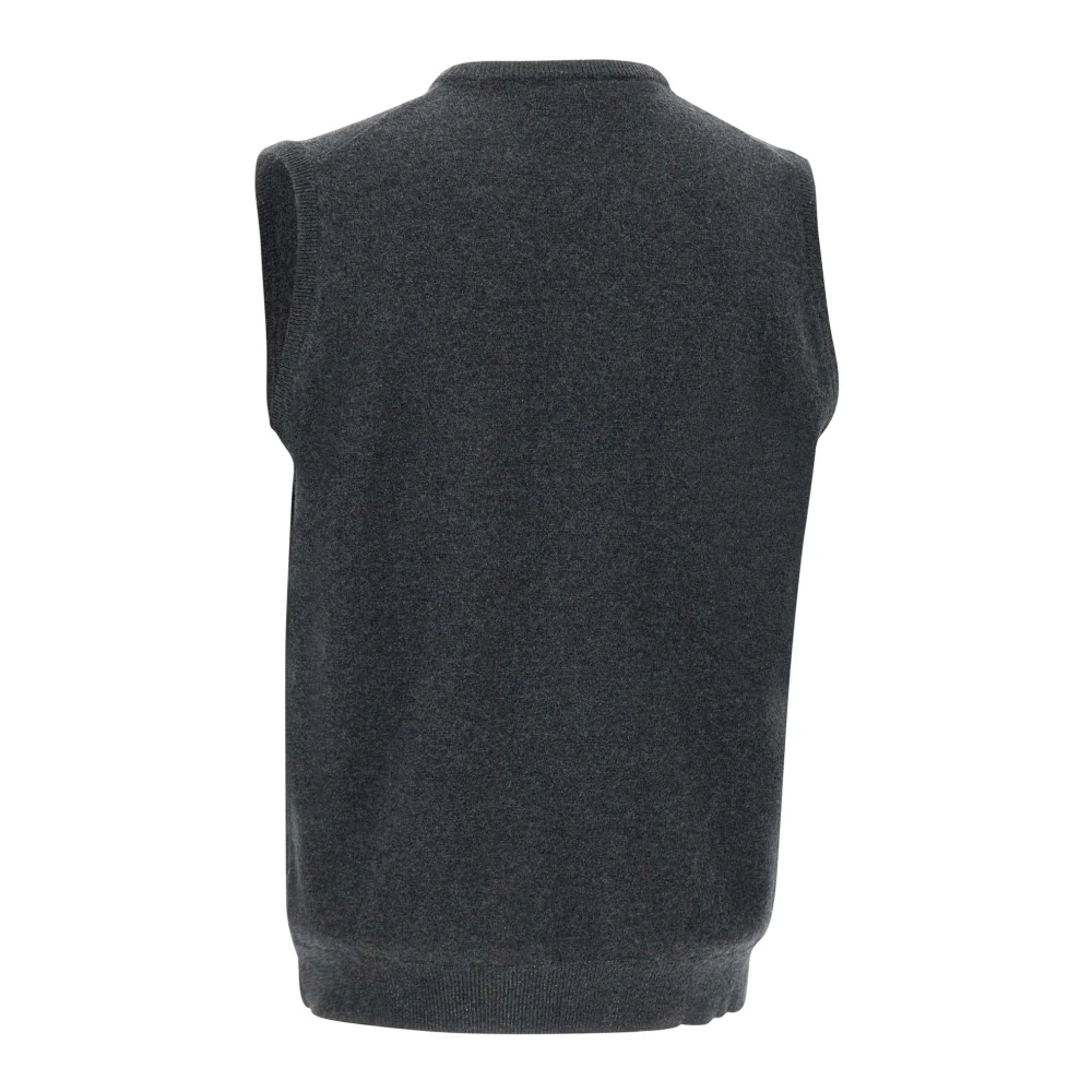 Filippo De Laurentiis Heren Wol Kasjmier Vest Antraciet Grijs Gray Heren