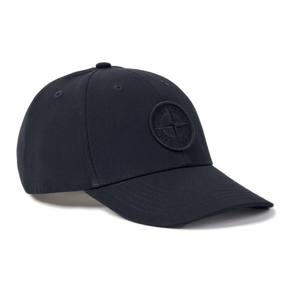 Stone Island Cotton Reps Compass Baseball Cap - Male - Hats & Caps - Blue - One Size - Accessories