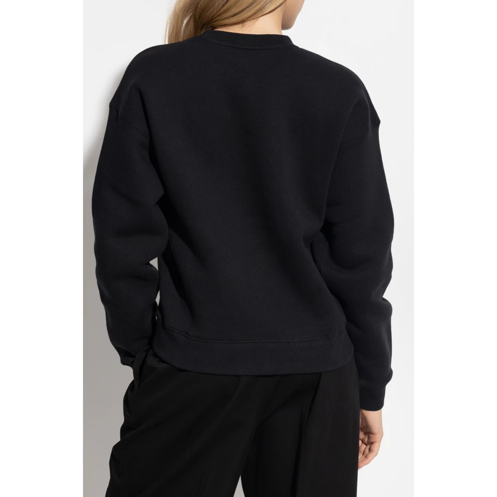 Maison Kitsuné Sweatshirt met geborduurd logo Black Dames