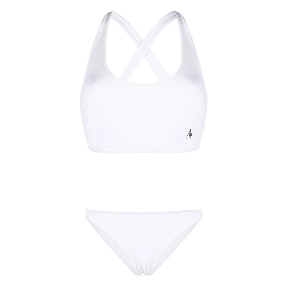 The Attico Wit Geribbeld Strandkleding Set White Dames