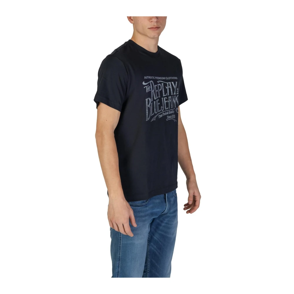 Replay T-shirt met ronde hals Blue Heren