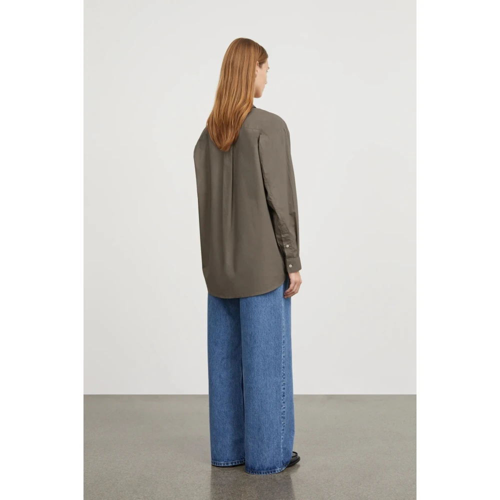 Skall Studio Klassieke Edgar Shirt in Koud Bruin Brown Dames