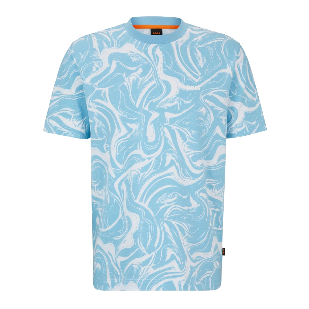 Boss Orange T-shirt met all-over print model 'Ocean'