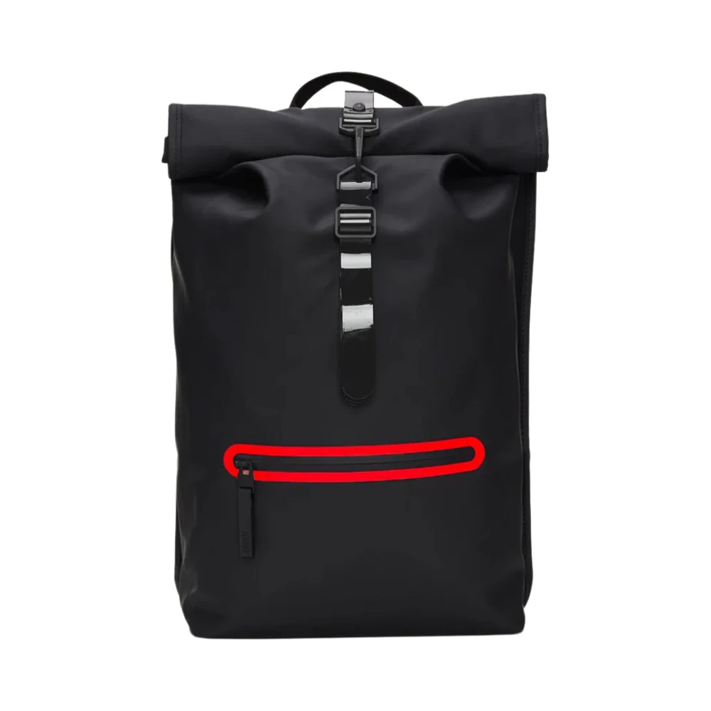 Rains Rolltop rugzak met gespsluiting Black Unisex