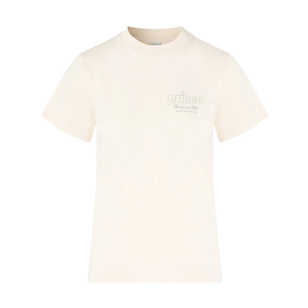 Sporty & Rich Crème Gezondheid T-Shirt voor Vrouwen Beige Dames