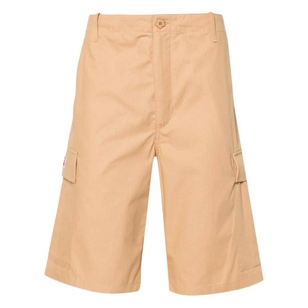 Kenzo Bruine Cargo Workwear Shorts Brown Heren
