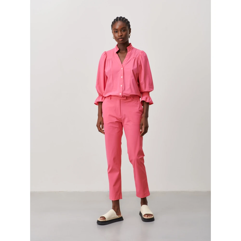 Jane Lushka Stijlvolle Olivia Blouse in Roze Pink Dames